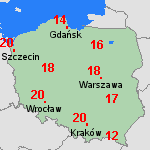 prognoza pon., 15.06. Polska