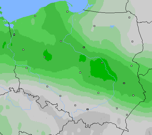 zachmurzenie Polska